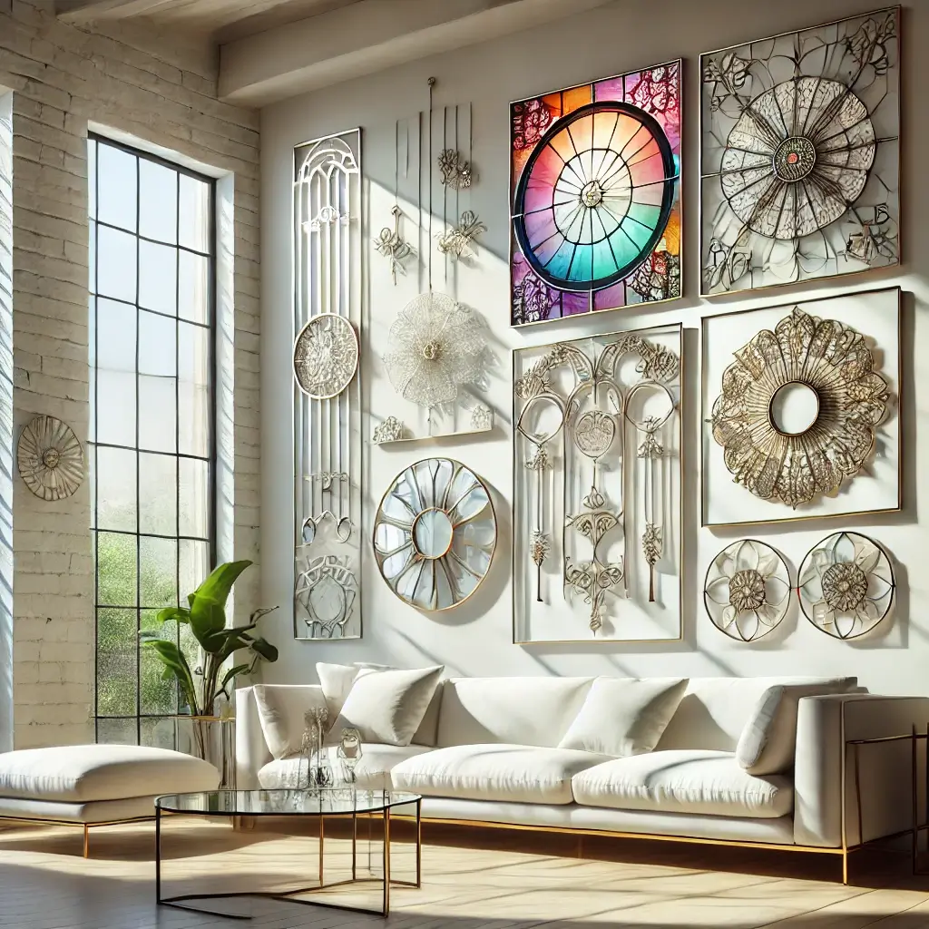 Glass wall decor